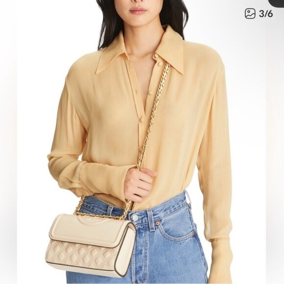 Tory Burch Fleming Small Quilted Leather Convertible Shoulder Bag - Picture 11 of 13